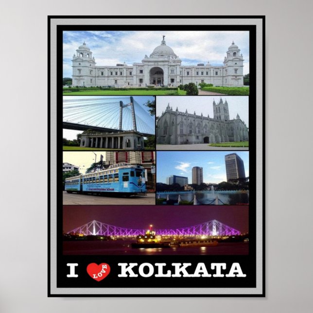 Poster Índia - Kolkata - Mosaico - (Frente)