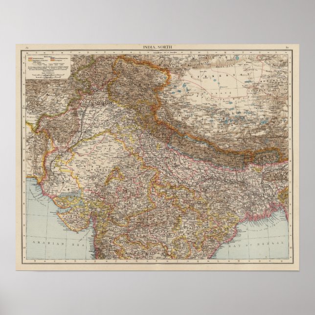 Póster Índia Norte (Frente)