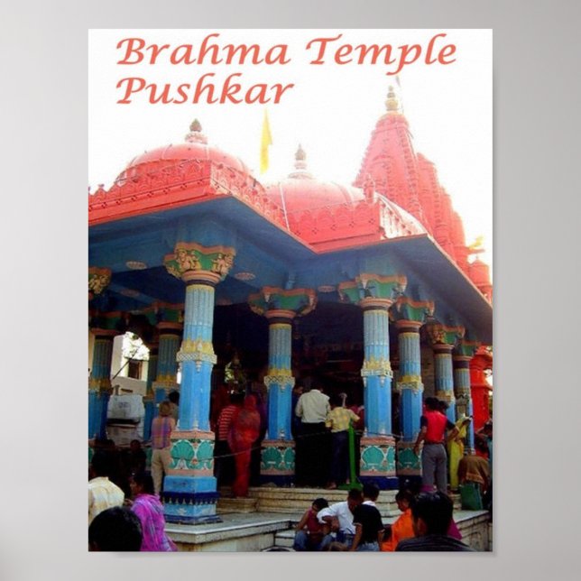 Poster Índia - Pushkar - Templo Brahma - (Frente)