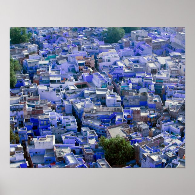 Póster ÍNDIA, Rajasthan, Jodhpur: Cidade Azul de Jodhpur (Frente)