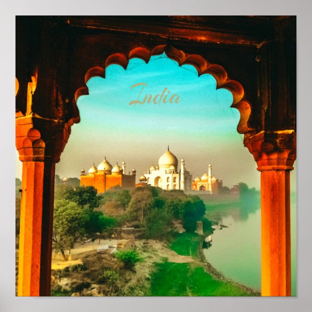 Poster India Taj Mahal (Frente)