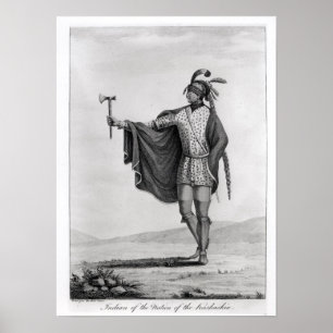 Poster Indian of the Nation of Kaskaskia
