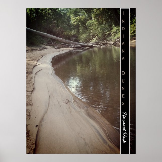 Poster Indiana Dunes National Park Scenic Creek Foto (Frente)