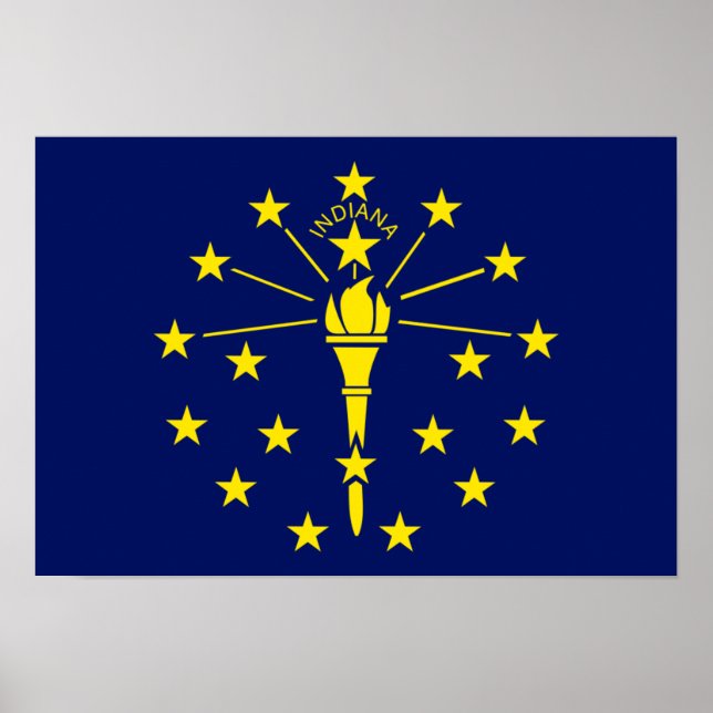Póster Indiana Flag (Frente)