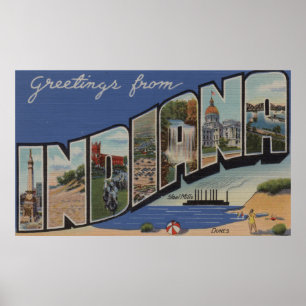 Póster Indiana (fresas de aço/dunas de areia)