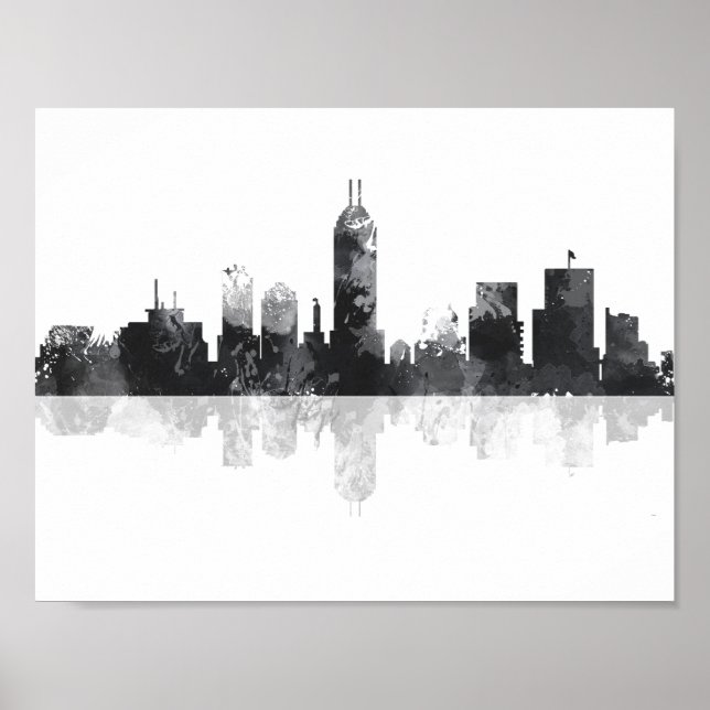 POSTER INDIANA, INDIANAPOLIS SKYLINE (Frente)