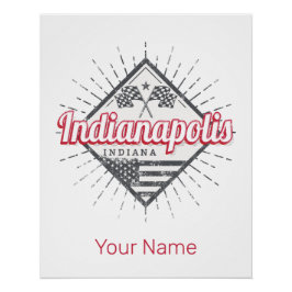 Póster Indianapolis City Indiana EUA