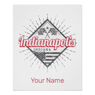Póster Indianapolis City Indiana EUA