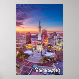 Poster Indianápolis, Indiana, Estados Unidos