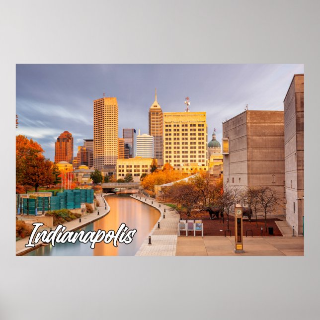 Poster Indianápolis, Indiana, Estados Unidos (Frente)