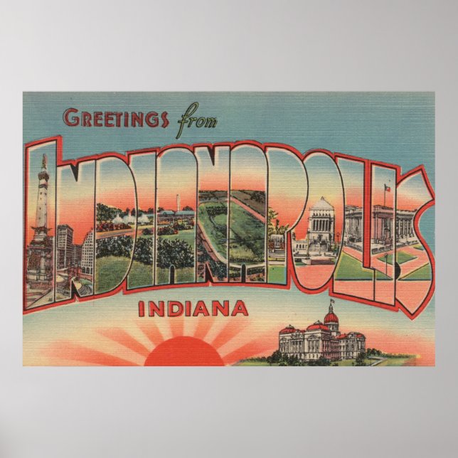 Póster Indianápolis, Indiana - Grande Letra Cena 2 (Frente)