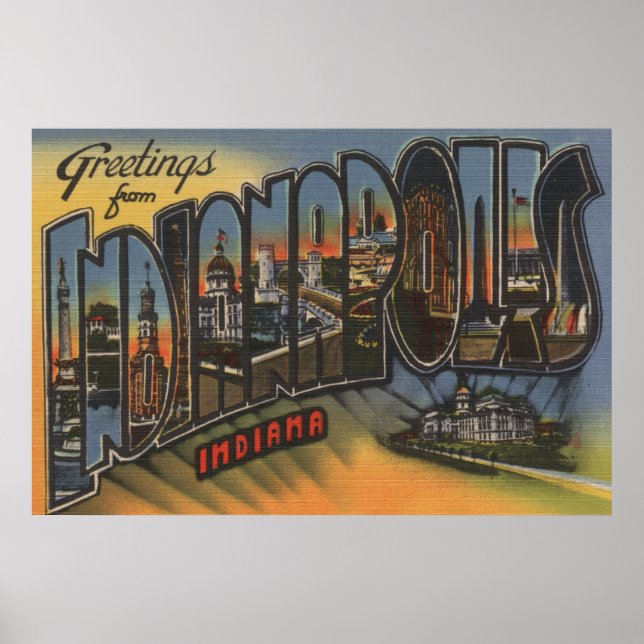 Póster Indianápolis, Indiana - Grande Letra Cena 3 (Frente)