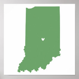 Póster Indianápolis, Indiana Love