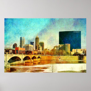 Poster Indianapolis Indiana Skyline