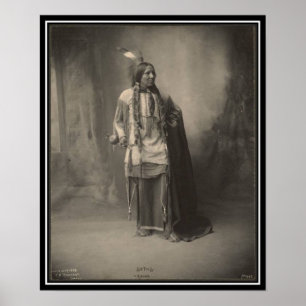 Poster Indiano do vintage: Seis dedos do pé, Kiowa -