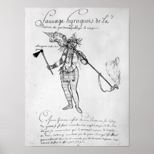 Póster Indiano Iroquois de Canadá