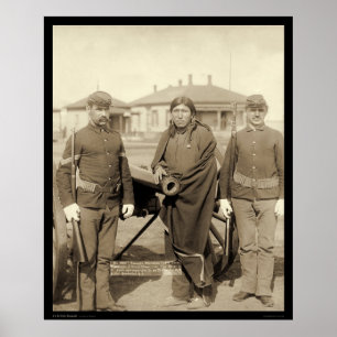 Poster Indiano SD 1891 de Oglala dos cavalos da