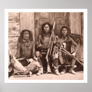 Poster Indianos de Spokane, 1861 (foto de b/w)