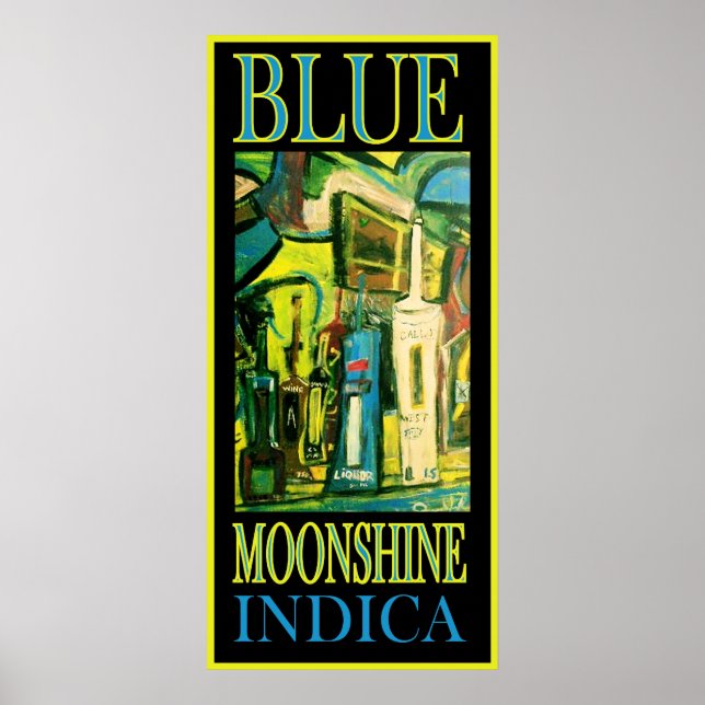 PÓSTER INDICA DE MOONSHINE AZUL (Frente)
