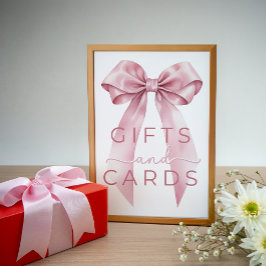 Poster Indicador de presentes e placas do Chá de fraldas