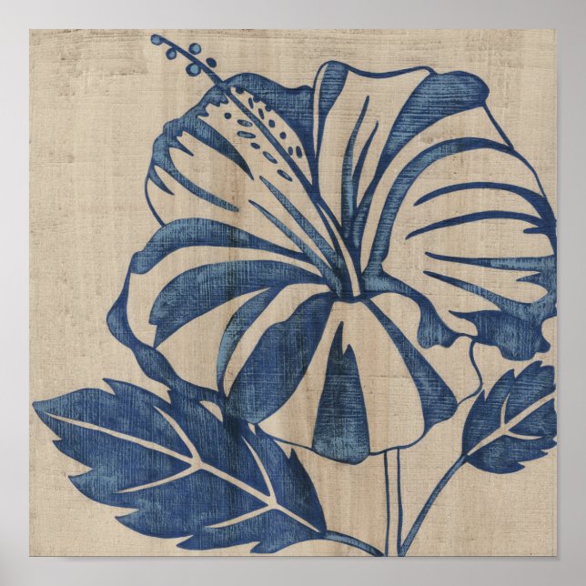 Poster Indigo Hibiscus (Frente)
