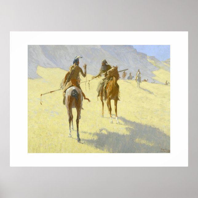 Poster índio americano por Remington (Frente)