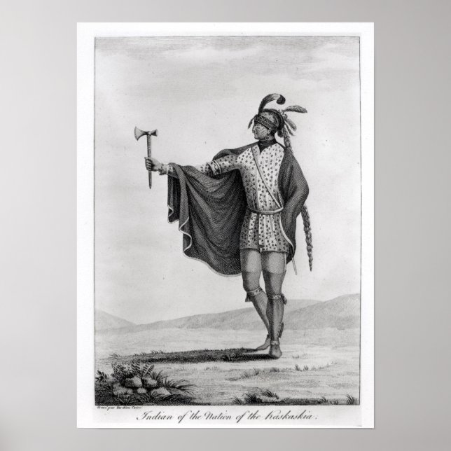 Poster índio da Nação de Kaskaskia (Frente)