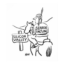 Índio Vermelho em Horseback no Vale do Silício