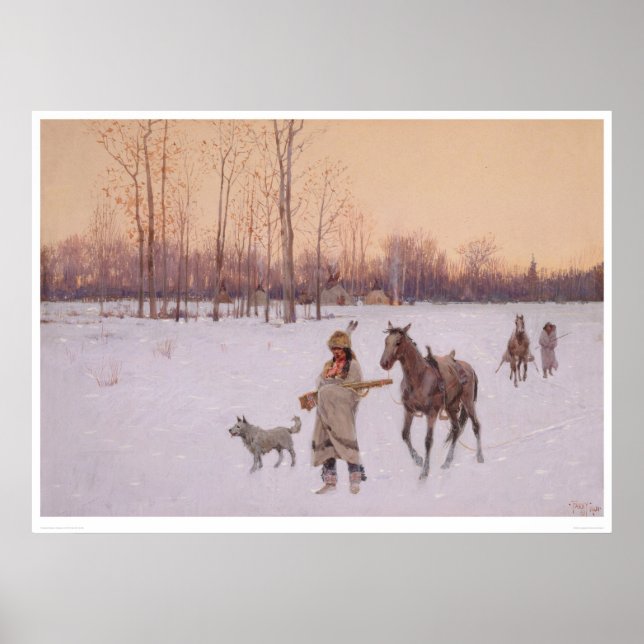 Póster Índios na neve (0565A) (Frente)