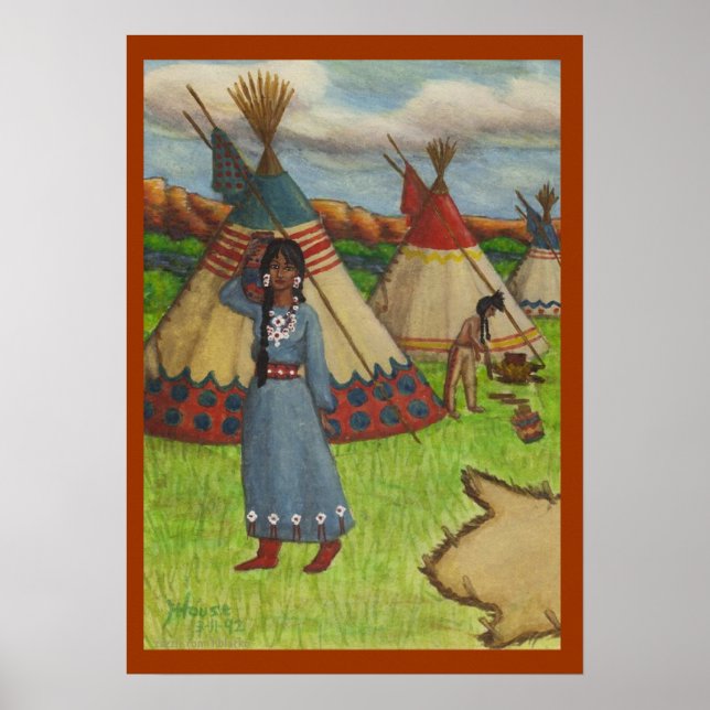 Póster Índios pés negros (Frente)