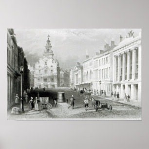 Póster Indique a rua, Boston, gravada por S.Lacey