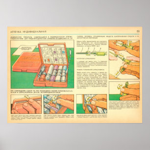 Póster indivíduo do kit de primeiros socorros