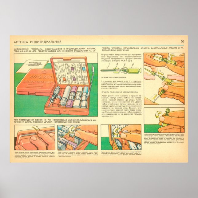 Póster indivíduo do kit de primeiros socorros (Frente)