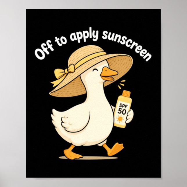 Poster Indo Aplicar o Design de Protetor Solar (Frente)