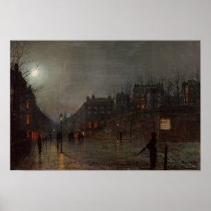 Póster Indo em casa no crepúsculo, 1882