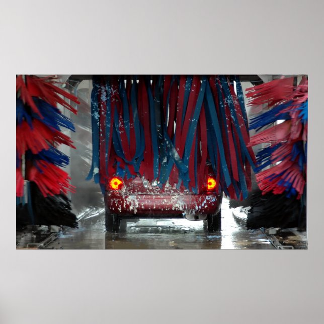 Póster indo para a lavagem do carro (Frente)