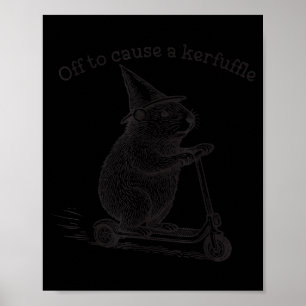 Poster Indo para Causar uma Confusão Divertida Patinete d