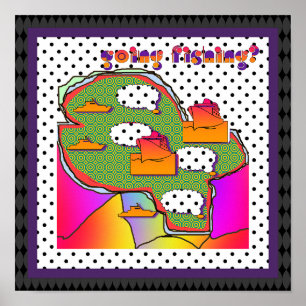 Poster Indo Pescar Pontos Polca