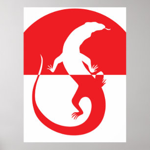 Poster Indonesia Komodo Dragon Monitor