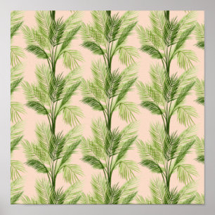 Poster Indoor Oasis Palm Tree Pattern