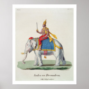 Póster Indra ou Devendra, de "do francaise L'Inde…",
