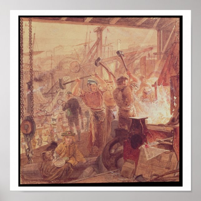 Poster Indústria do Tyne: Ferro e Carvão (c/c) (Frente)