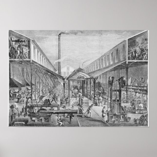 Poster indústrias excelentes, oficinas de construção (Frente)