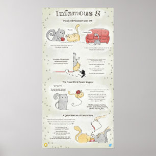 Poster Infame - S: plural, singular da pessoa 3d,