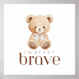 Poster infância corajosa beary câncer crianças doentes fo