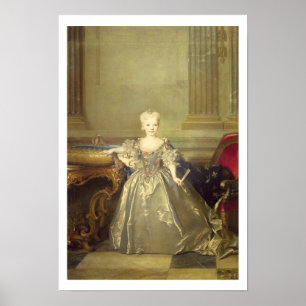 Póster Infanta Maria Ana Victoria de Borbón, 1724 (óleo
