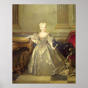 Póster Infanta Maria Ana Victoria de Borbón, 1724 (óleo