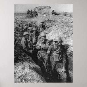 Póster Infantaria australiana que veste respiradores da