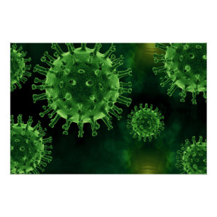 Póster Infecção pelo agente patogênico do vírus de Co