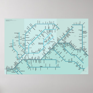 Poster Inferior de Ohio: 30" x 20"